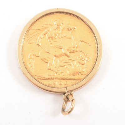 Lot 135 - A Gold Full Sovereign Coin pendant.