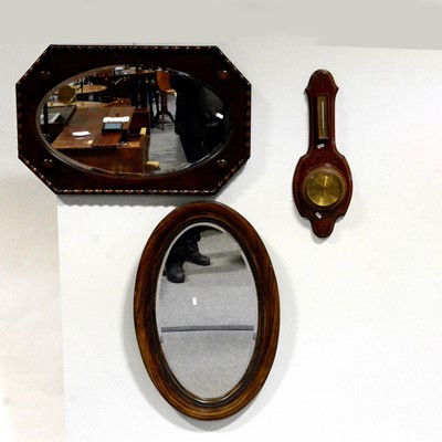 Lot 752 - Two wall mirrors and a barometer