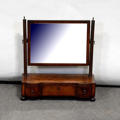 Lot 486 - Georgian mahogany toilet mirror