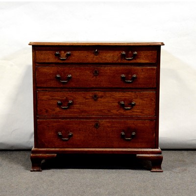 Lot 525 - Georgian oak chest of drawers