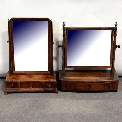 Lot 511 - Regency mahogany toilet mirror and a walnut toilet mirror