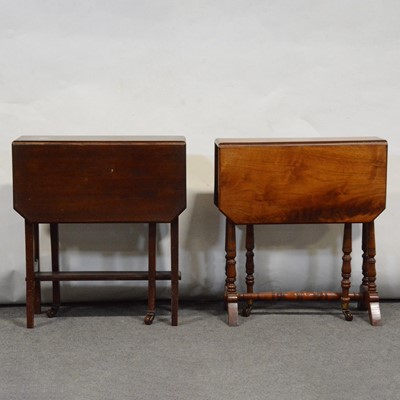 Lot 771 - Two Edwardian walnut Sutherland tables