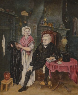 Lot 297 - A Potter, Canon Barnes, The Old Parish Clerk, Scene at Gainsborough.