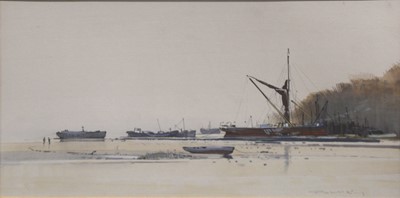 Lot 336 - Robert King, Barges at Pin-Mill - Suffolk