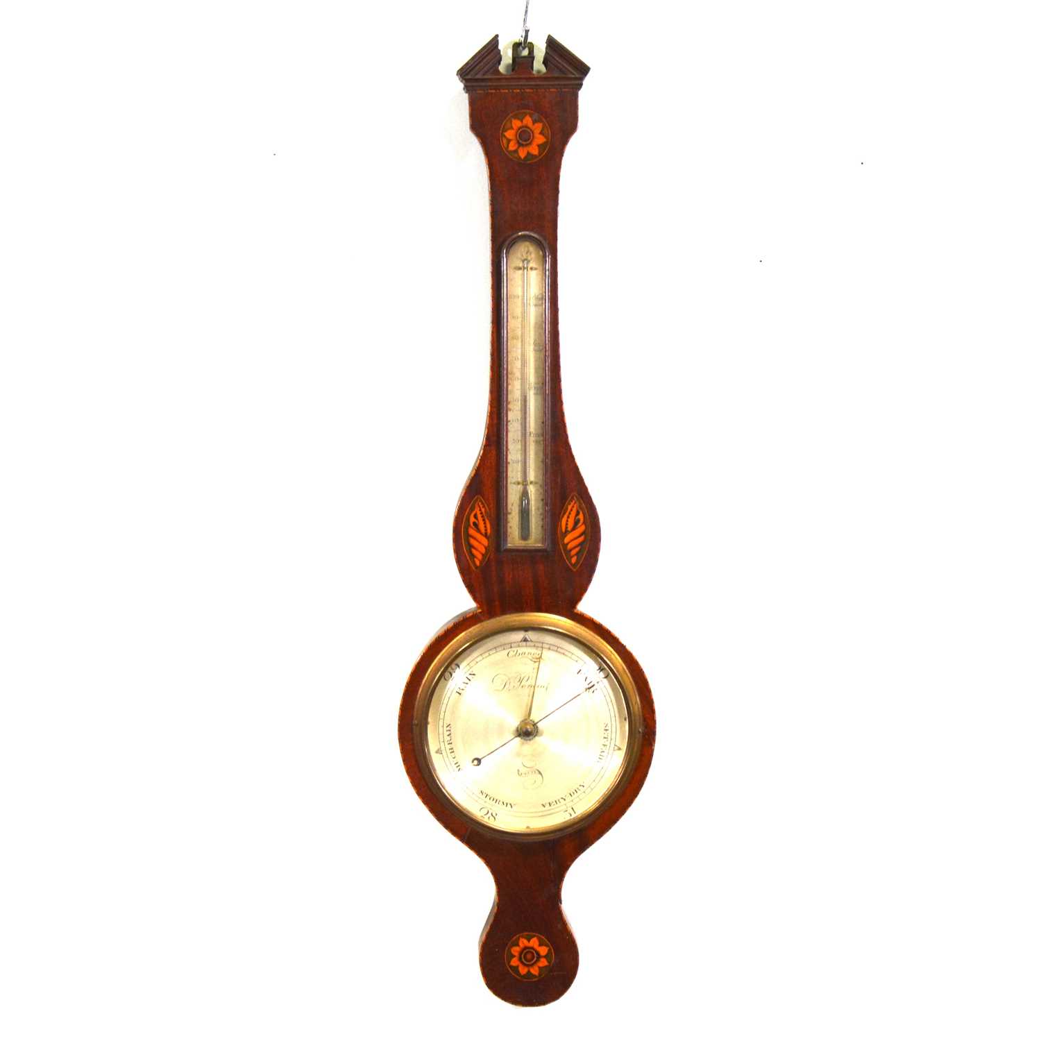 Lot 503 - Victorian mahogany banjo barometer, signed D