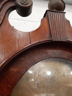 Lot 402 - Oak long case clock