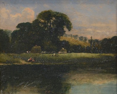 Lot 472 - Thomas Maurice Ash, On the Avon and two other small paintings