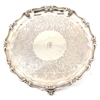 Lot 221 - Victorian silver salver