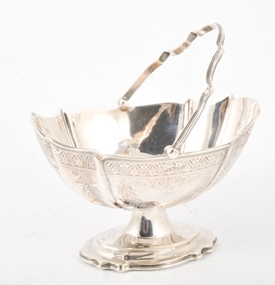 Lot 225 - Victorian silver pedestal sugar basket