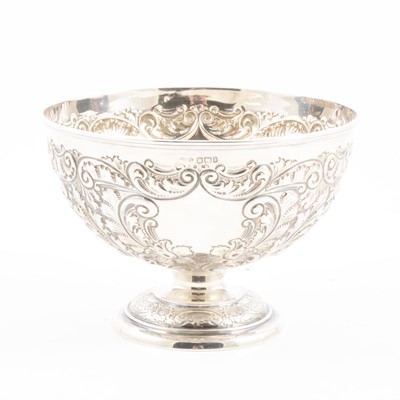 Lot 226 - Late Victorian silver rose bowl