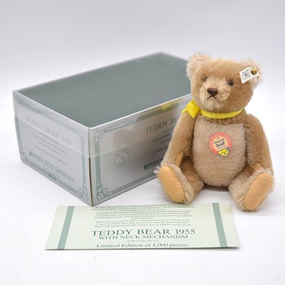 Lot 63 - Steiff Germany teddy bear, 408854 'Replica 1955', boxed with certificate.