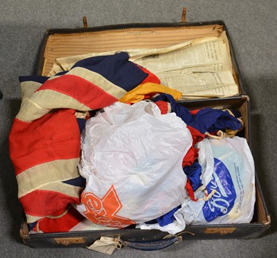 Lot 174 - A suitcase of British and Worldwide Flags.
