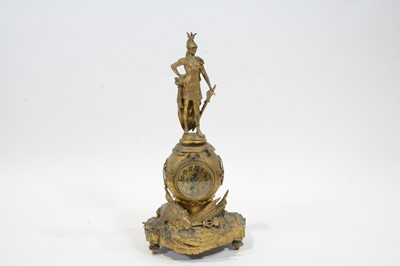 Lot 252 - 19th Century gilt metal mantel clock