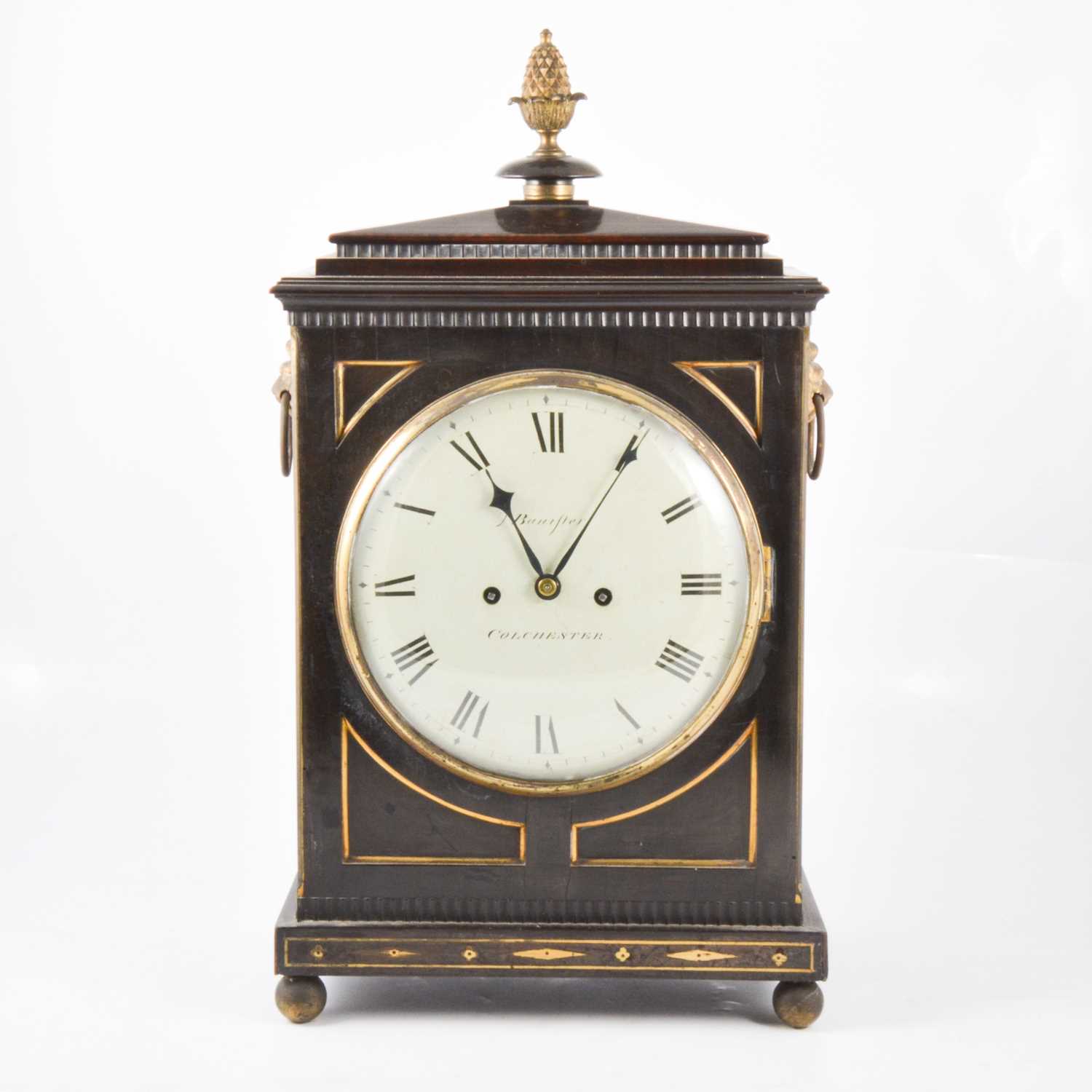 Lot 385 - George IV ebonised bracket clock