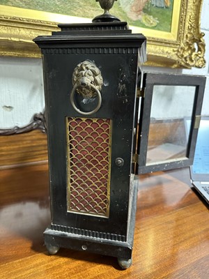 Lot 385 - George IV ebonised bracket clock