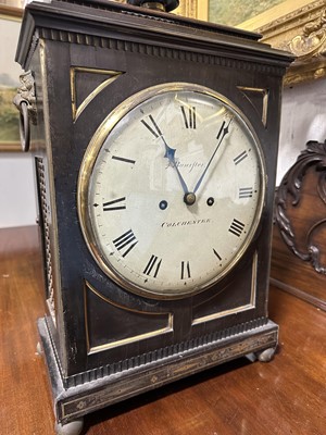 Lot 385 - George IV ebonised bracket clock