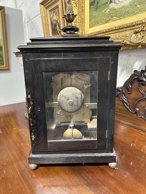 Lot 385 - George IV ebonised bracket clock