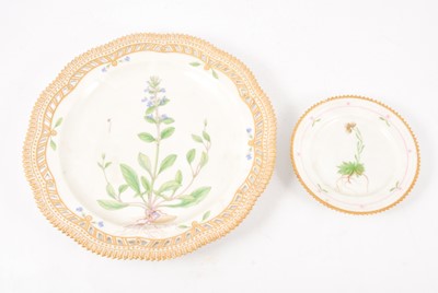 Lot 143 - Copenhagen flora danica botanical plate and a saucer