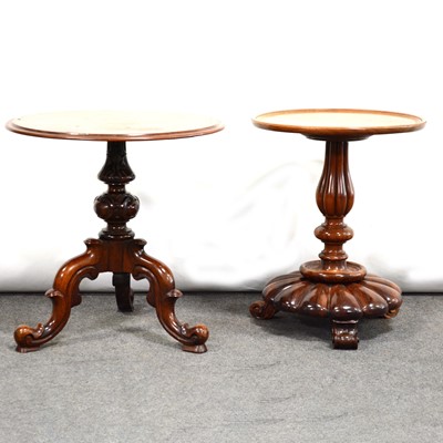 Lot 427 - Two adapted Victorian pedestal tables