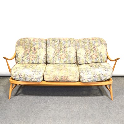 Lot 426 - Ercol beech-framed three-seat sofa