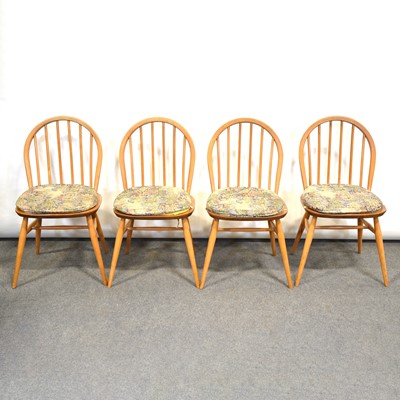 Lot 420 - Ercol, four hoop-back dining chairs