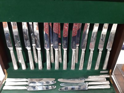 Lot 184 - George Butler, Sheffield, canteen of plated cutlery