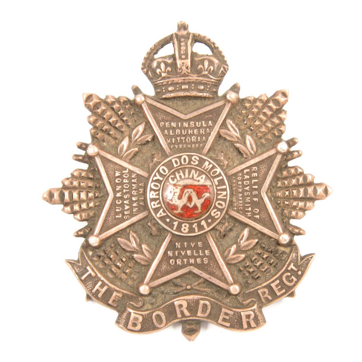 Lot 257 - The Border Regiment, silver Officers badge.