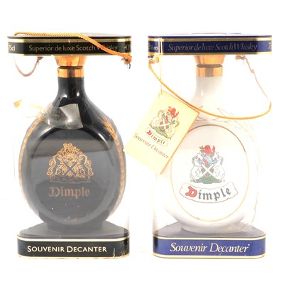 Lot 107 - John Haig's Dimple, two souvenir whisky decanters, including 1990 Year of the Horse