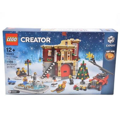 Lot 175 - Lego Creator set, 10263 'Winter Village Fire Station', boxed