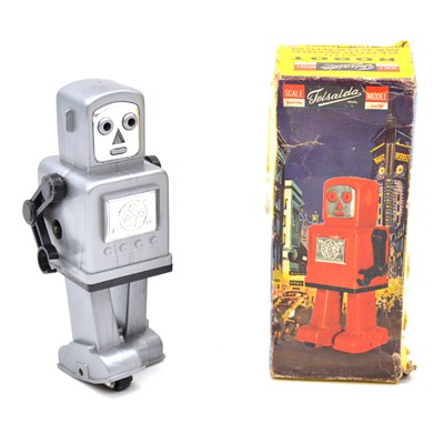 Lot 237 - Telsalda clock-work toy robot, with key, boxed, 14cm.