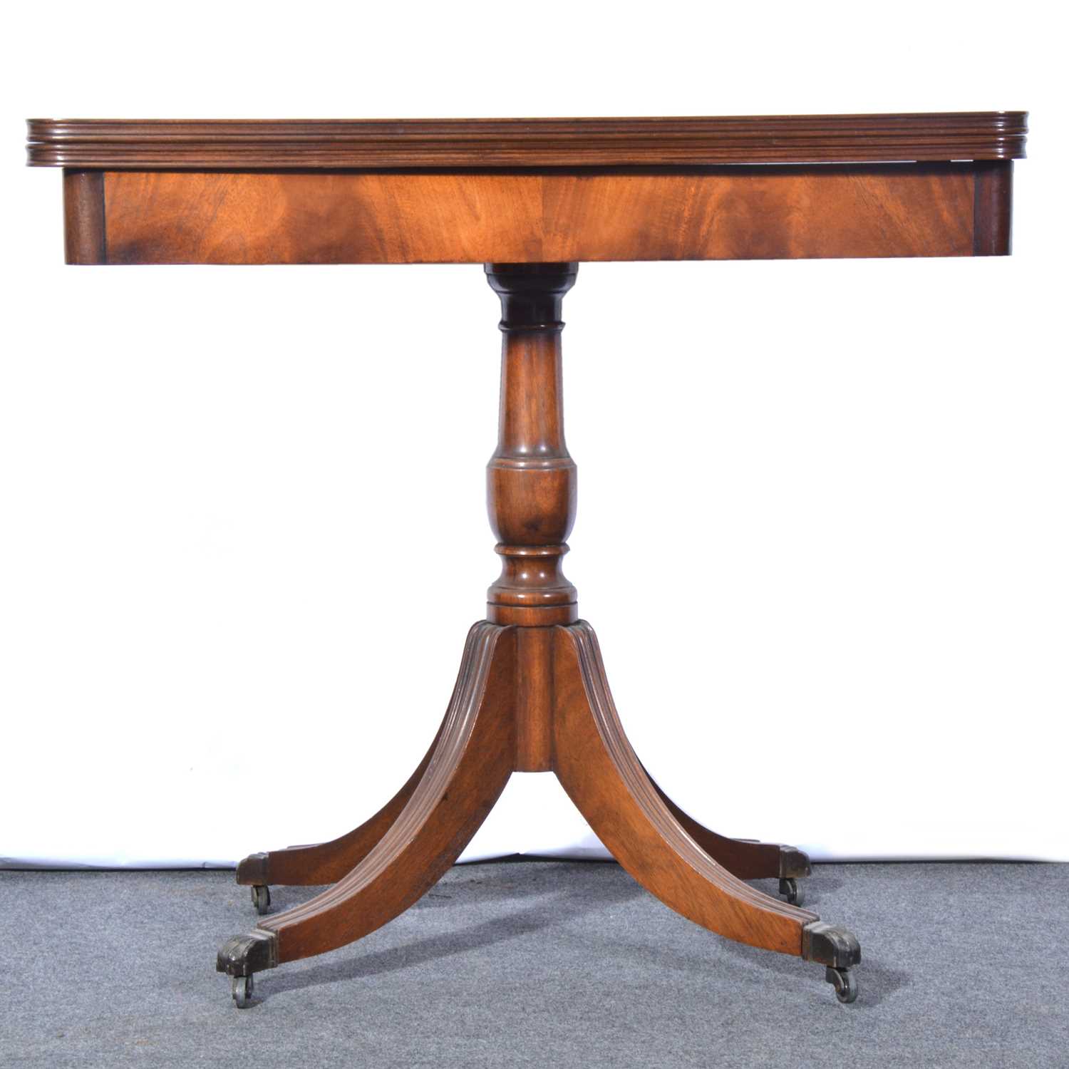 Lot 497 - Regency style mahogany card table