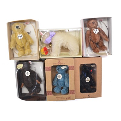 Lot 140 - Six Steiff Germany 'Steiff Club' gift teddy bears, all boxed with certificate