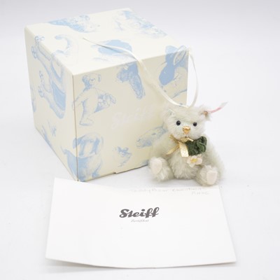 Lot 20 - Steiff teddy bear, 035302 'Christrose ornament bear', 10cm, 2012, boxed with certificate.