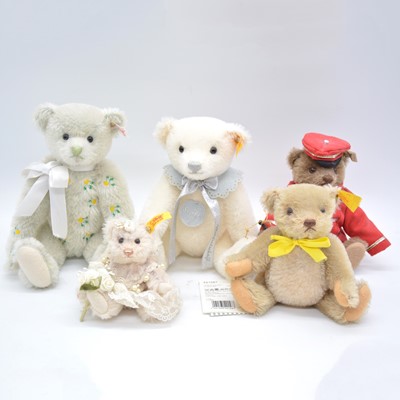 Lot 79 - Five Steiff Germany teddy bears, including 681165 'Daisy'