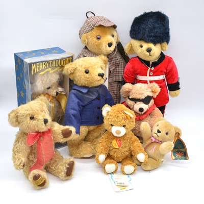 Lot 145 - Eight Merrythought and Steiff teddy bears