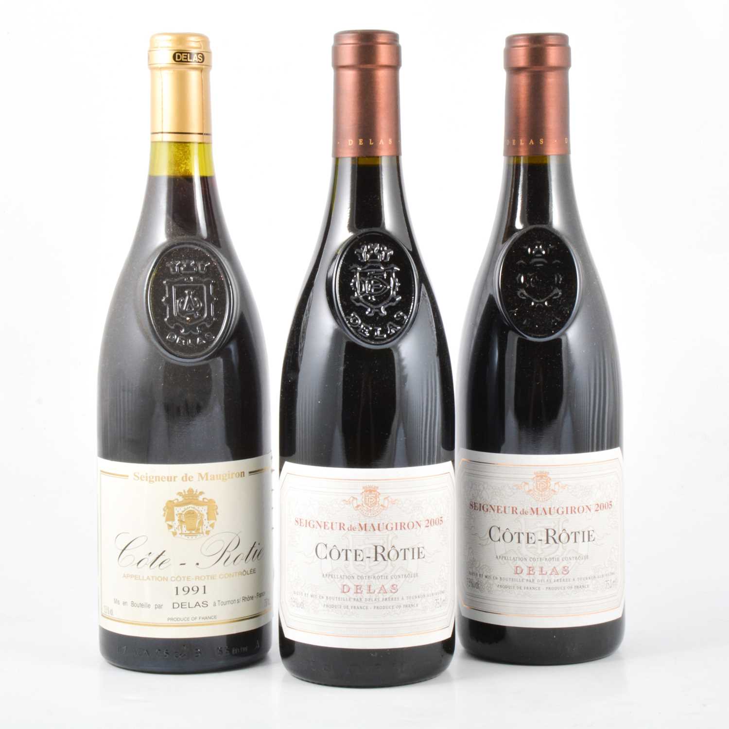 Lot 84 - 2005 Côte Rôtie, Delas, Seigneur de Maugiron, and a 1991 vintage