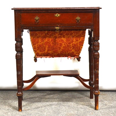 Lot 386 - Victorian stained pine work table