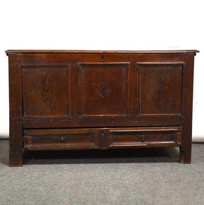 Lot 483 - George III oak mule chest