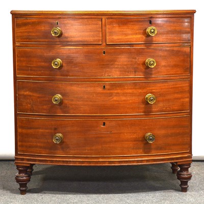 Lot 414 - Victorian mahogany bowfront chest of drawers