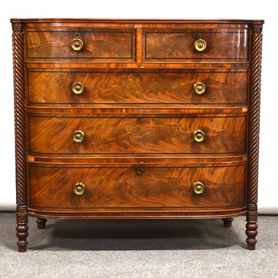 Lot 379 - Regency mahogany bowfront chest of drawers