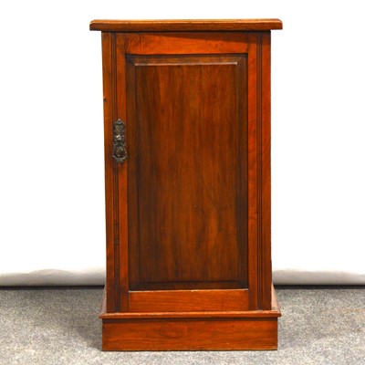 Lot 393 - Victorian walnut bedside cupboard