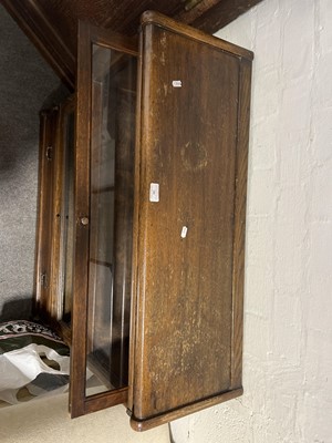 Lot 447 - Oak two-heights sectional bookcase