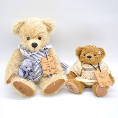 Lot 36 - Two Robin Rive teddy bears 'Sabine' and 'Delphine'