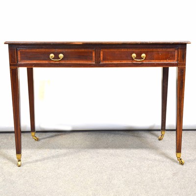 Lot 470 - Victorian mahogany and inlaid writing table