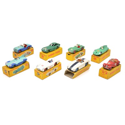 Lot 35 - Eight Dinky Toys die-cast model racing cars