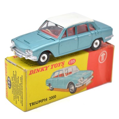 Lot 11 - Dinky Toys die-cast model ref 135 Triumph 2000, boxed.