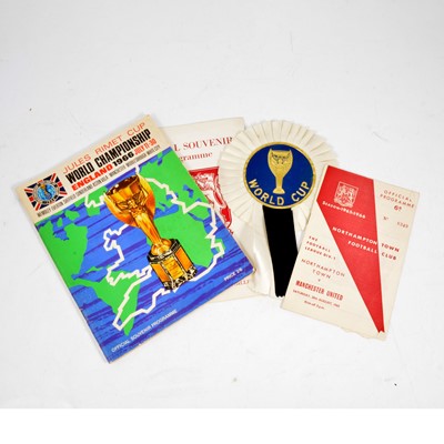 Lot 148 - 1966 World Cup: Semi Final ticket, rosette, programme, Northampton Town programme.