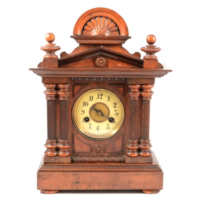 Lot 98 - German walnut shelf clock