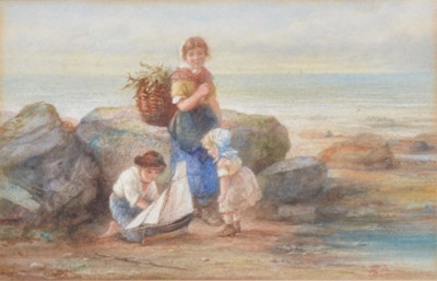 Lot 529 - James Drummond, Fisherman's children, a pair