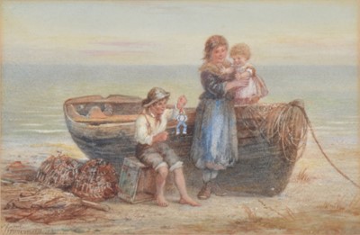 Lot 529 - James Drummond, Fisherman's children, a pair